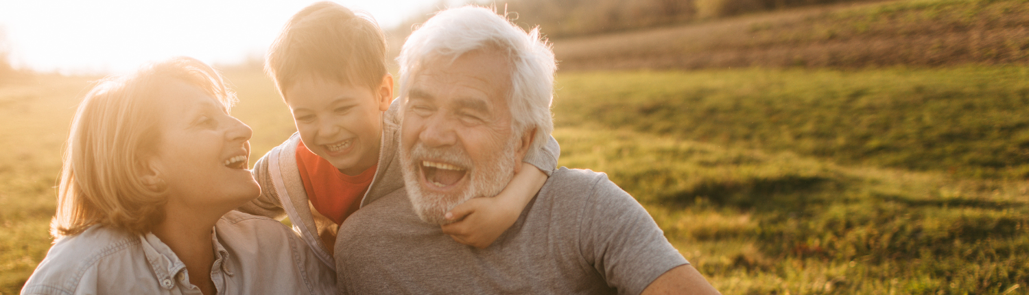 Happy grandparents